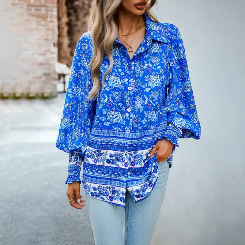 ZOMERSE BLOUSE MET PRINT