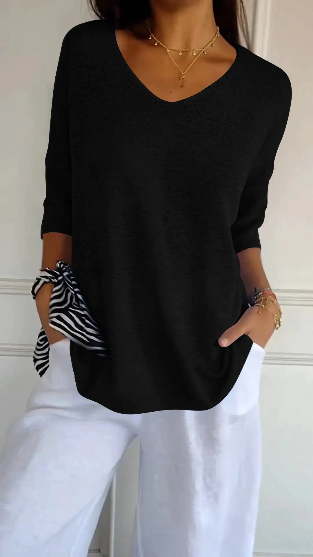 TRENDY SHIRT MET V-HALS