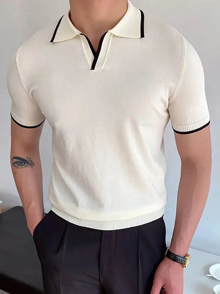 TEODORE - LINED POLO SHIRT