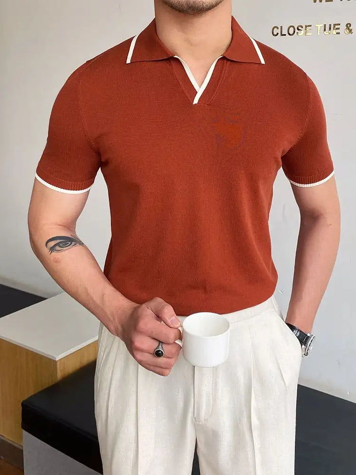 TEODORE - LINED POLO SHIRT