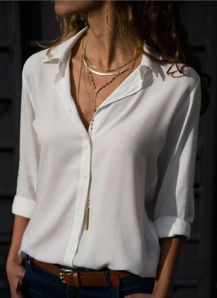 WITTE STIJLVOLLE BLOUSE